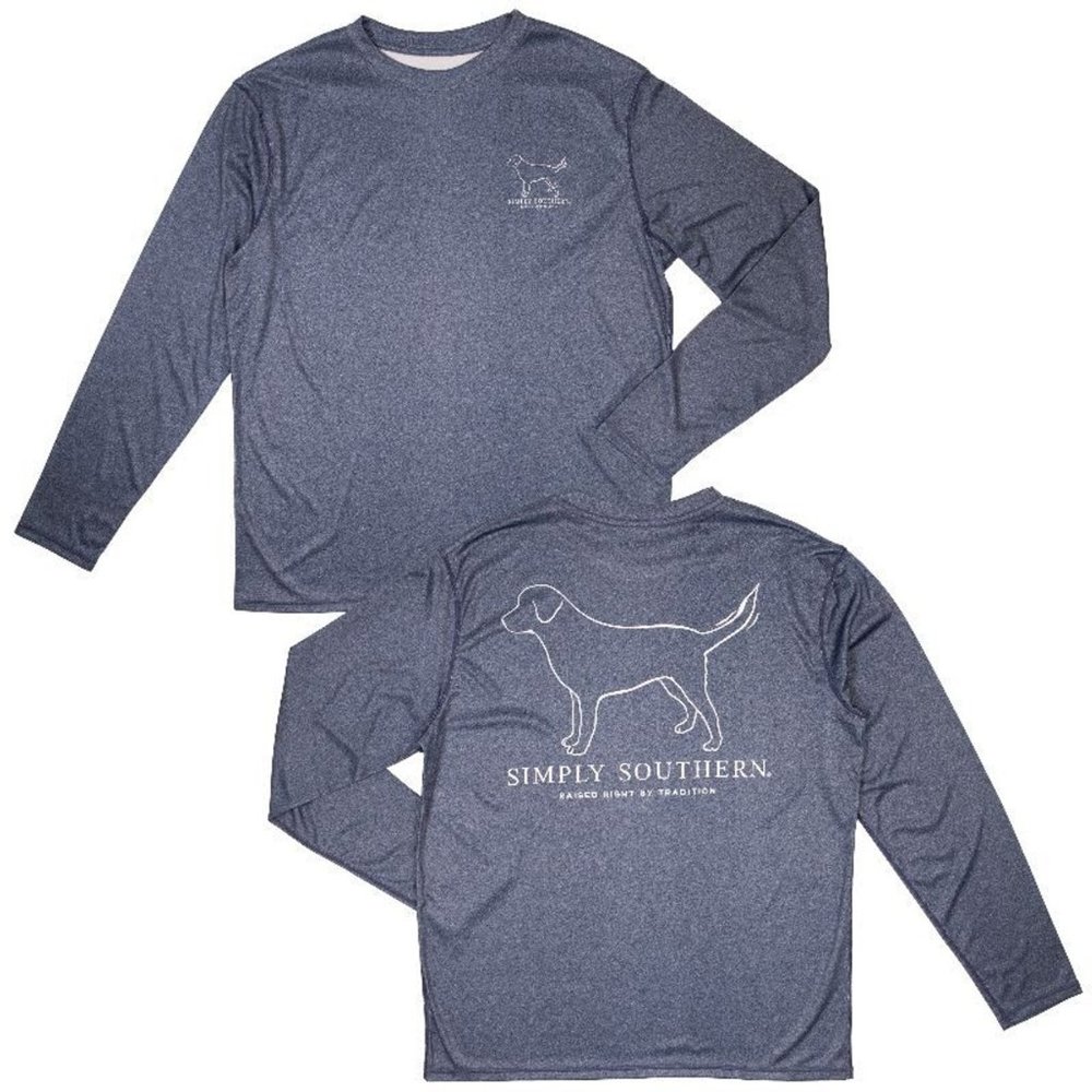 Simply Southern Rashguard long sleeve denim blue shirt